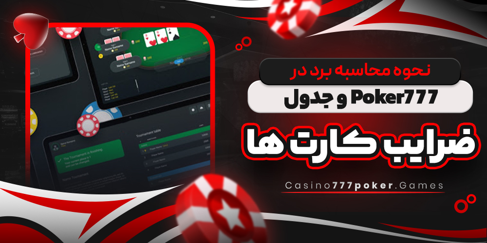 نحوه محاسبه برد در Poker777 و جدول ضرایب کارت‌ ها